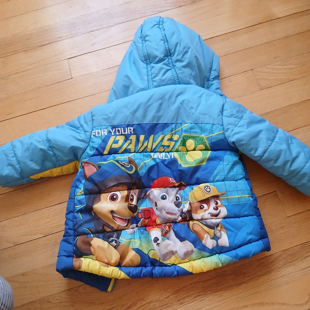 Paw Patrol Kids' Blue and Yellow Puffer Jacket - Picture 4 of 5